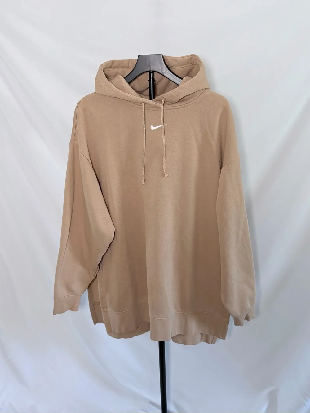 Nike Tan Oversized Tunic Hooded Sweatshirt - Size S